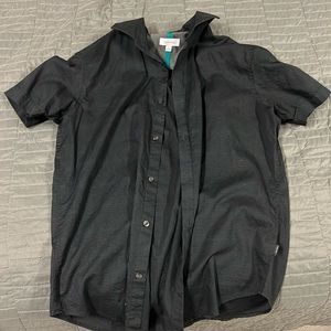 Black short sleeve button up Calvin Klein Size:M